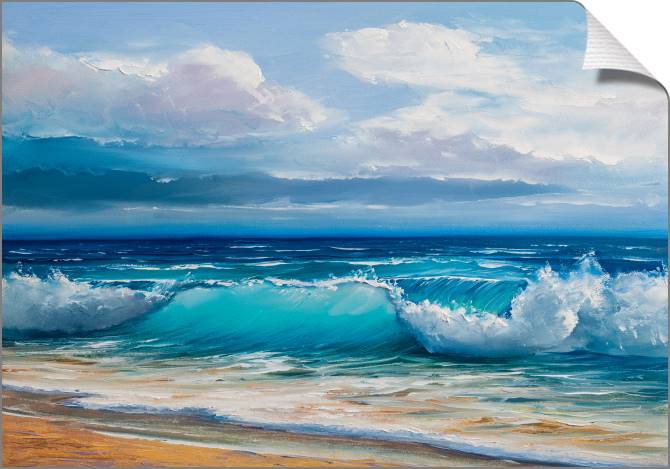 Купить и печать на заказ Картины на холсте Голубые морские волны