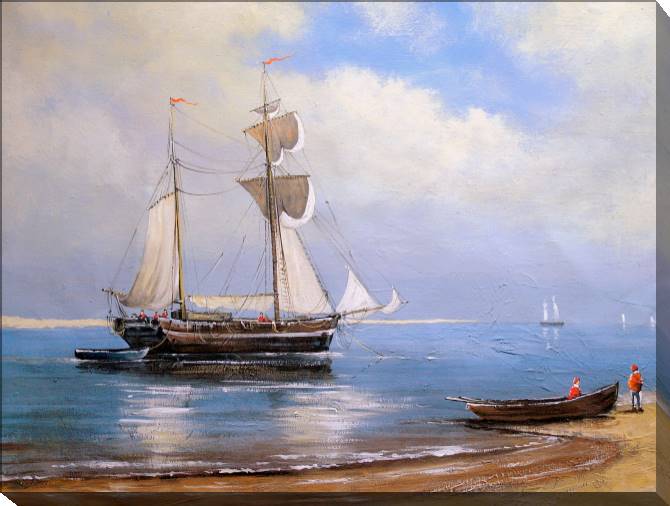 Paintings on canvas Fishermen at sea