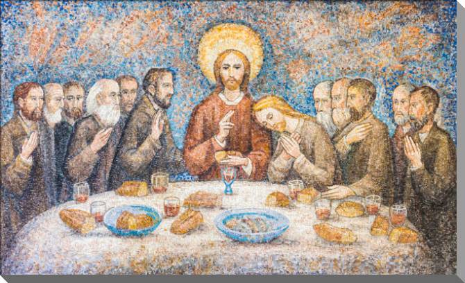 Купить и печать на заказ Картины на пластике, пеноркартоне Святилище Караваджо мозаика