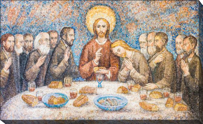 Paintings on canvas The sanctuary of Caravaggio mosaic