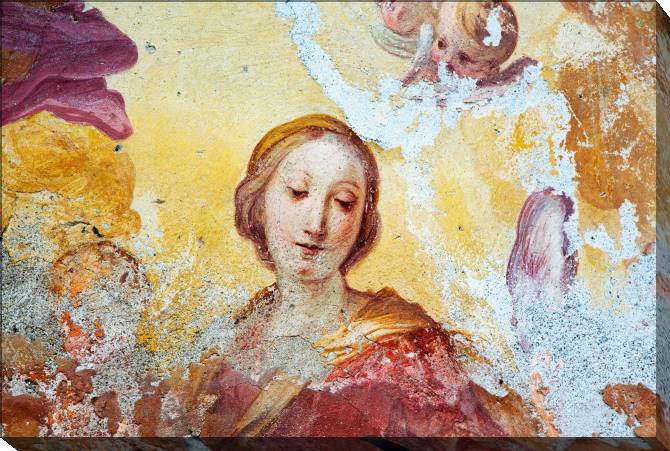 Paintings on canvas Detail of an old fresco