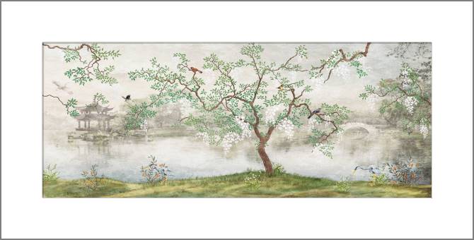 Paintings, photos from Passepartout Fresco c Japanese landscape