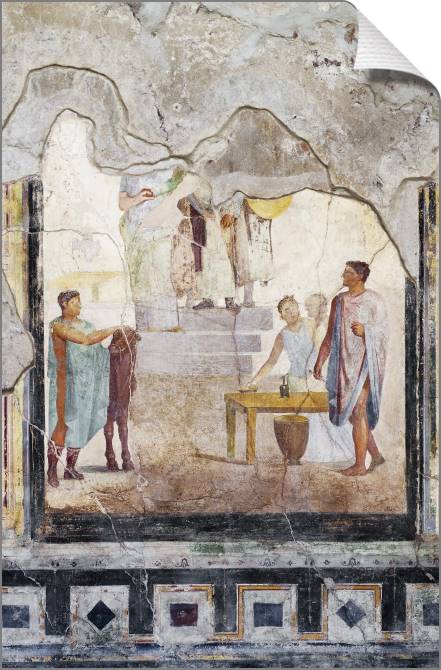 Купить и печать на заказ Картины на холсте Фреска из Помпеи