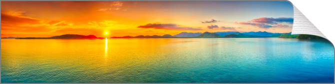 Купить и печать на заказ Картины на холсте Фото панорама заката