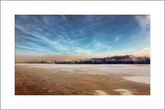 Купить и печать на заказ Картины Замерзшее озеро, Беларусь