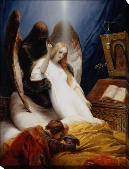 Paintings on canvas The Angel Of Death (Emile-Jean-Horace Vernet)