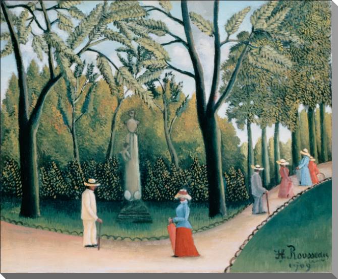 Купить и печать на заказ Картины на пластике, пеноркартоне Люксембургский Сад. Памятник Шопену (Анри Руссо)