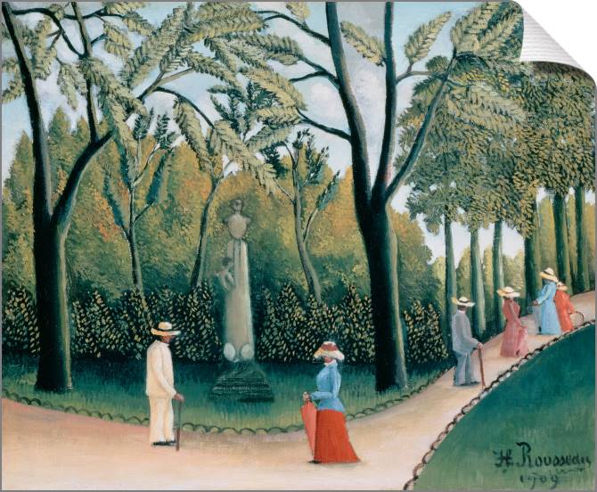 Купить и печать на заказ Картины на холсте Люксембургский Сад. Памятник Шопену (Анри Руссо)