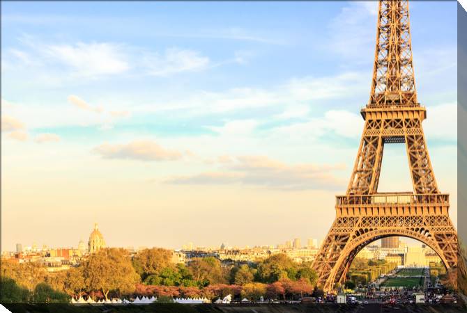 Paintings on canvas Eiffel tower photo