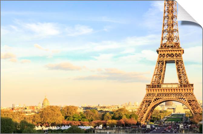 Купить и печать на заказ Картины на холсте Эйфелева башня фото