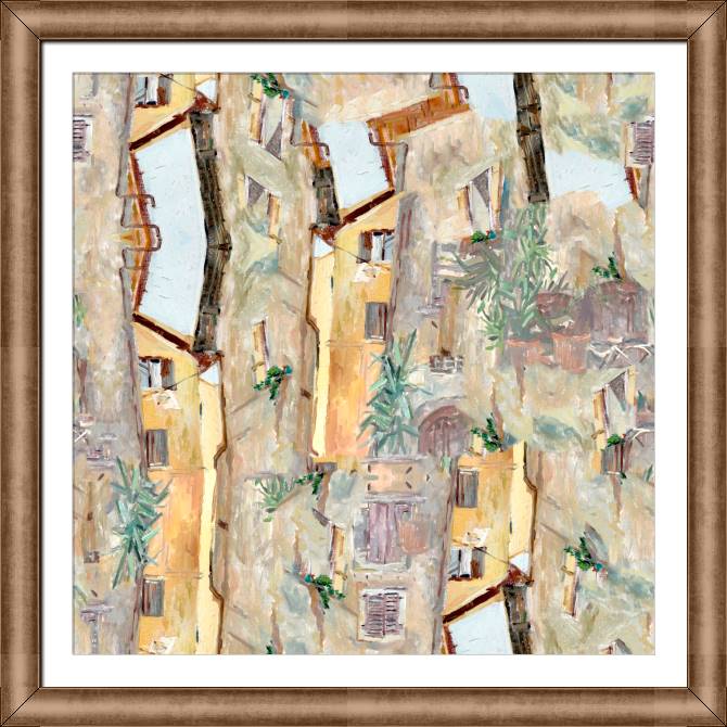 Картины в рамке, багете Italian city abstraction