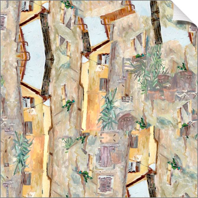 Купить и печать на заказ Картины на холсте Итальянский город абстракция