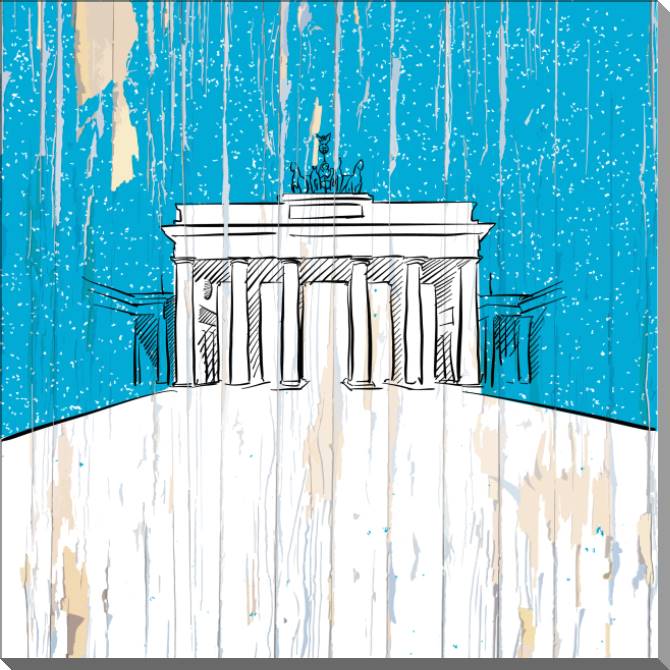 Купить и печать на заказ Картины на пластике, пеноркартоне Бранденбургские ворота