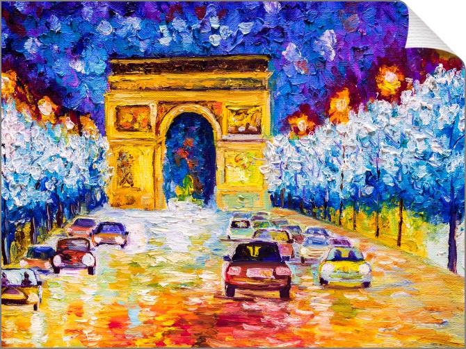 Купить и печать на заказ Картины на холсте Триумфальная арка, Париж