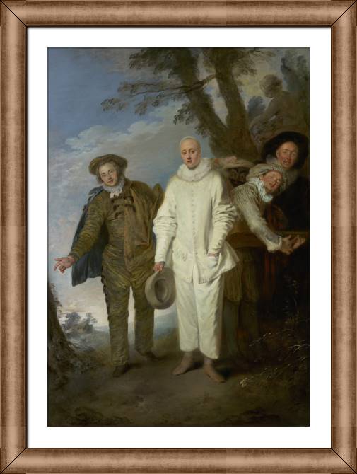 Paintings on canvas Italian comedians (Antoine Watteau)