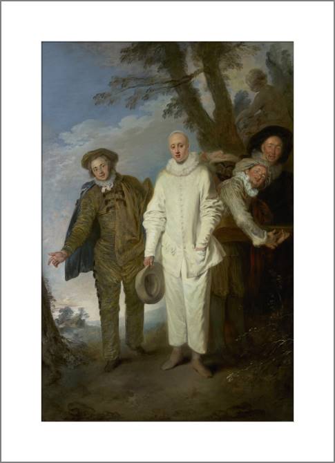 Paintings, photos from Passepartout Italian comedians (Antoine Watteau)