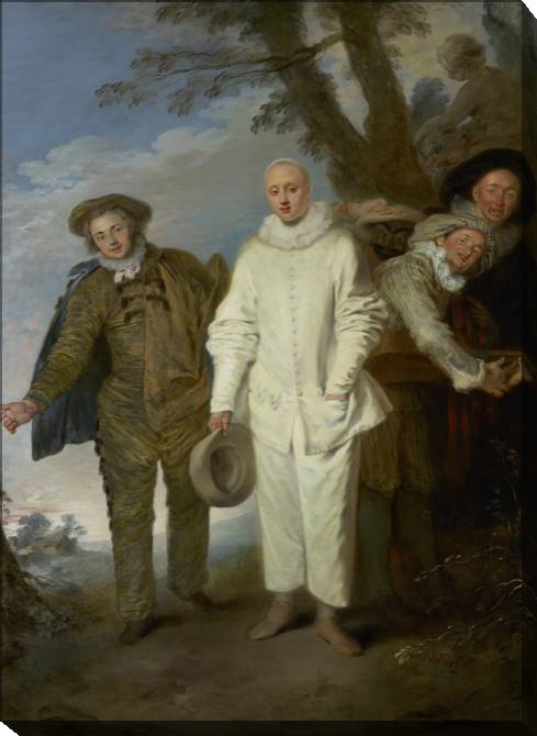 Paintings on canvas Italian comedians (Antoine Watteau)