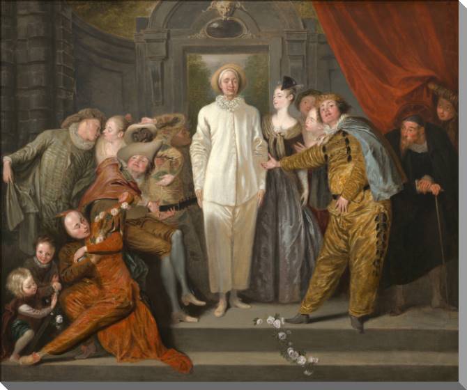 Купить и печать на заказ Картины на пластике, пеноркартоне Итальянские комедианты