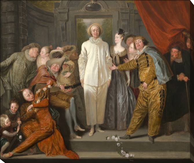 Paintings on canvas The Italian Comedians (Antoine Watteau)