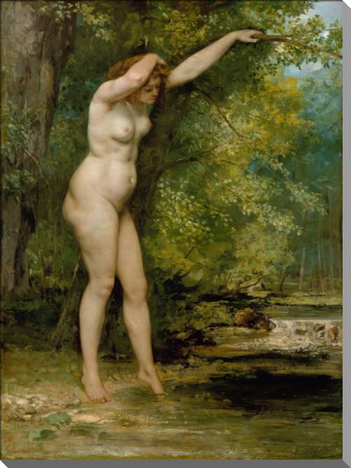 Купить и печать на заказ Картины на пластике, пеноркартоне Молодая купальщица