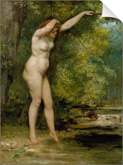 Купить и печать на заказ Картины на холсте Молодая купальщица