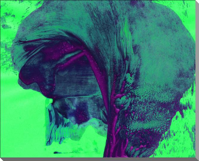 Купить и печать на заказ Картины на пластике, пеноркартоне Мазки на кислотно-зеленом фоне