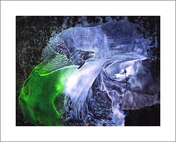 Paintings, photos from Passepartout Acid-green smears on the dark