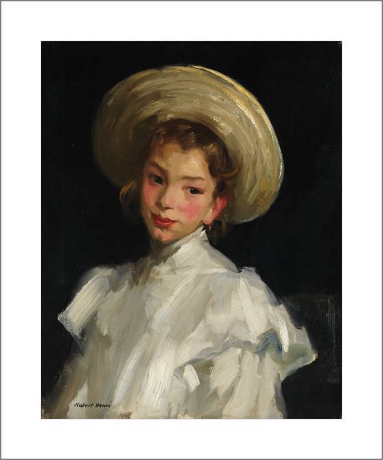 Купить и печать на заказ Картины, фото с паспарту Голландская девушка в белом