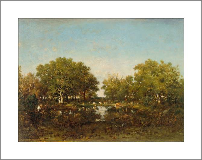 Купить и печать на заказ Картины, фото с паспарту Пруд