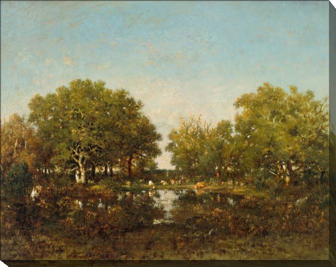 Paintings on canvas Pond (Théodore Rousseau)