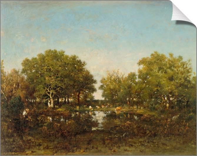 Купить и печать на заказ Картины на холсте Пруд