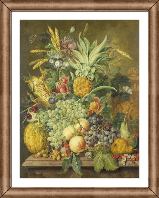 Paintings on canvas Still life with fruit (Jacobus Linthorst)
