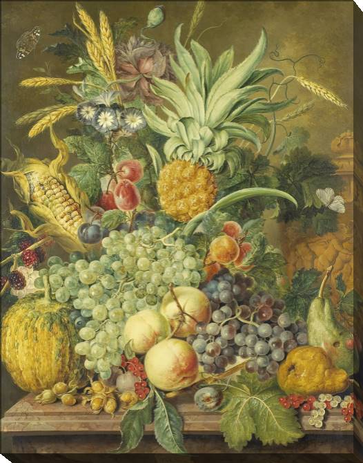 Paintings on canvas Still life with fruit (Jacobus Linthorst)