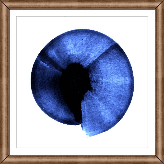 Paintings on canvas Blue disc on white