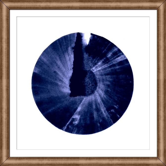 Paintings on canvas Dark blue disk