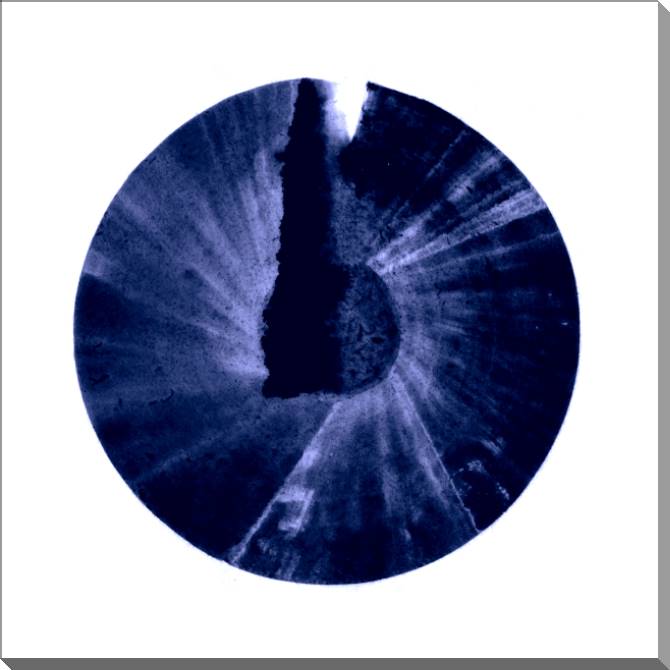 Купить и печать на заказ Картины на пластике, пеноркартоне Темно-синий диск