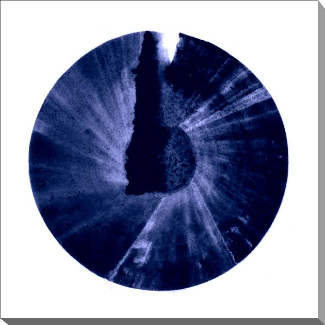 Paintings on canvas Dark blue disk