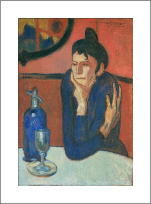 Купить и печать на заказ Картины, фото с паспарту Любительница абсента