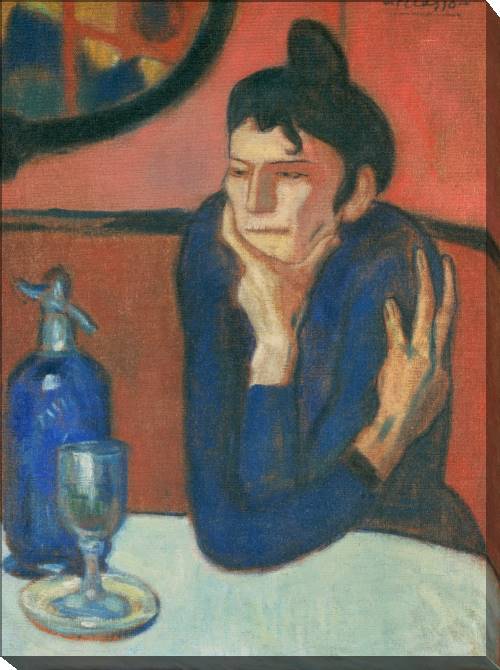 Картины на холсте The absinthe drinker (Pablo Picasso)