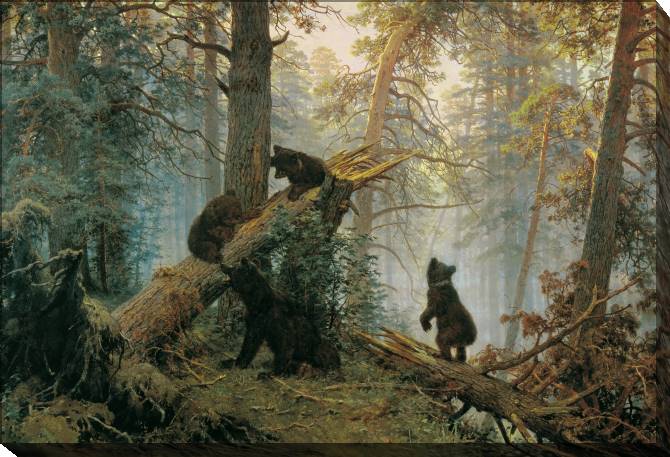 Paintings on canvas Morning in a pine forest (Ivan Shishkin)