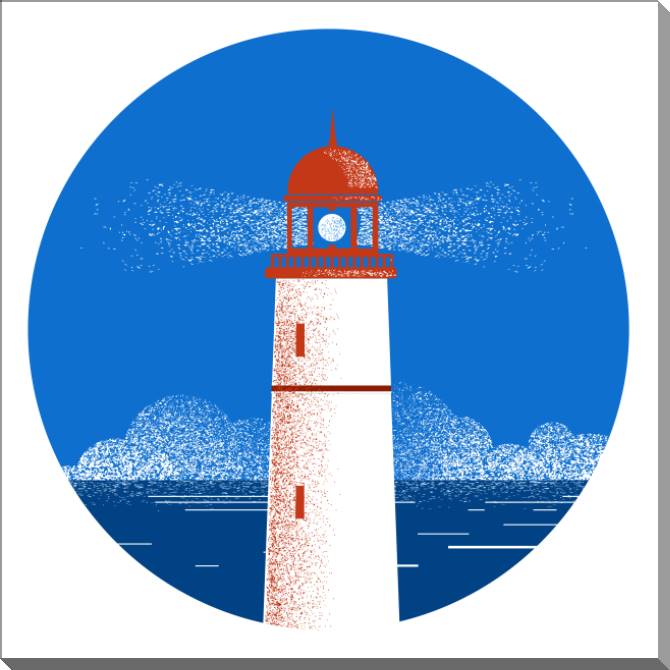 Купить и печать на заказ Картины на пластике, пеноркартоне Арт маяк