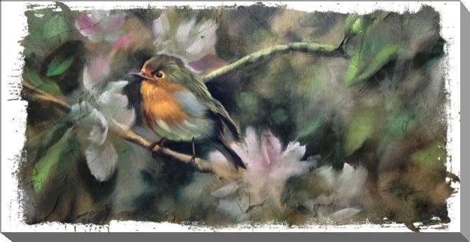 Paintings on canvas Bird painting with texture