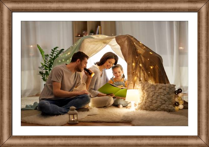 Paintings on canvas Family in the children's tent