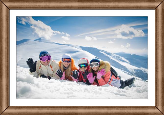 Paintings on canvas Family ski resort