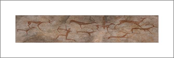 Купить и печать на заказ Картины, фото с паспарту Наскальная живопись древних людей