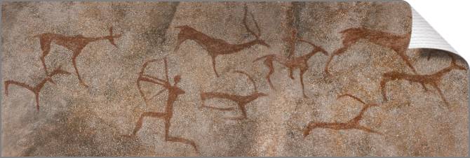 Купить и печать на заказ Картины на холсте Наскальная живопись древних людей