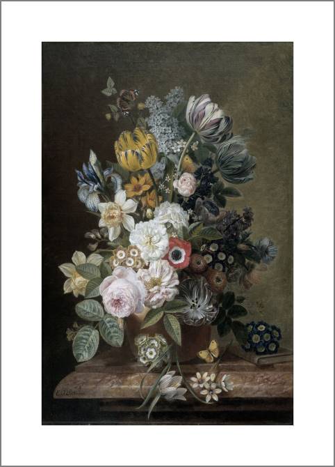 Купить и печать на заказ Картины, фото с паспарту Натюрморт с цветами