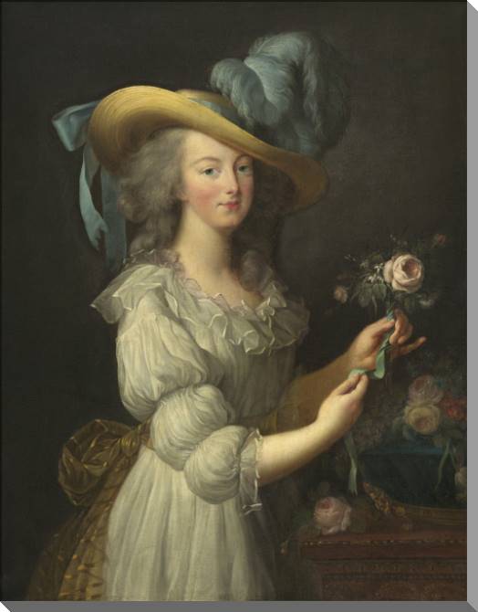 Купить и печать на заказ Картины на пластике, пеноркартоне Портрет Марии-Антуанетты в сорочке