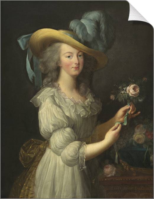 Купить и печать на заказ Картины на холсте Портрет Марии-Антуанетты в сорочке