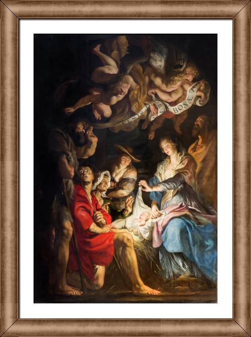Paintings on canvas The adoration of the shepherds (Peter Paul Rubens)